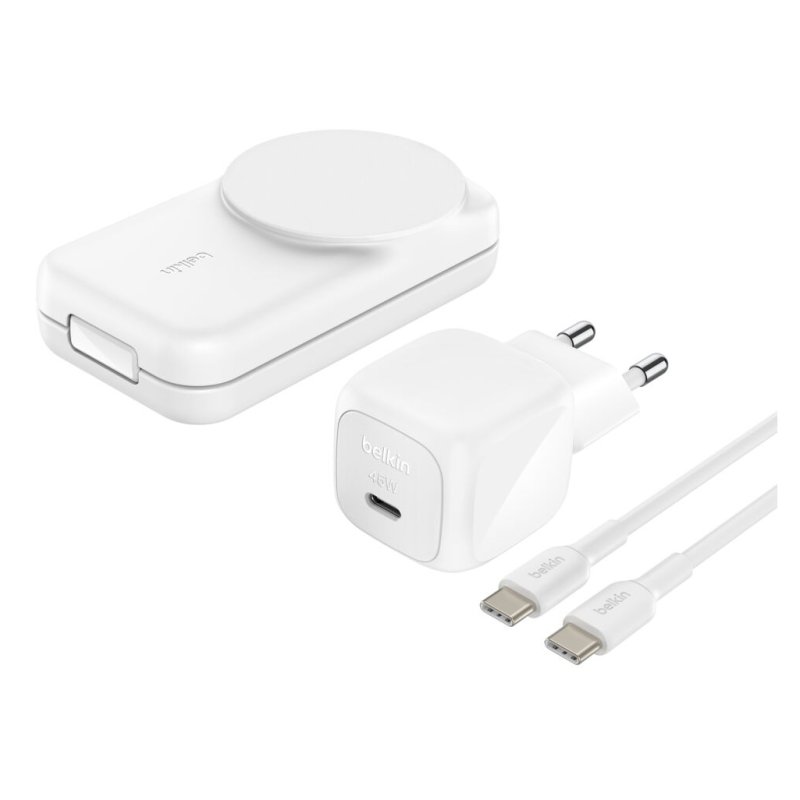 Belkin Qi2 Fitness tracker, Casques, Smartphone, Smartwatch Blanc USB Recharge sans fil Charge rapide Intérieure