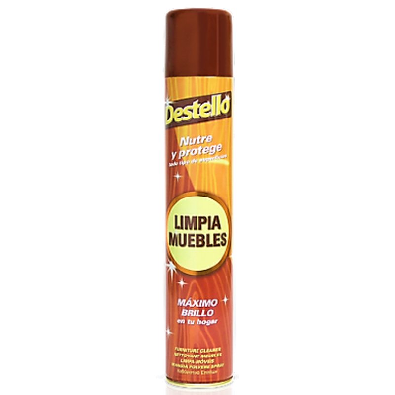 Destello Furniture Cleaner Aerosol Nourishes And Protects Spray 300 Milliliters