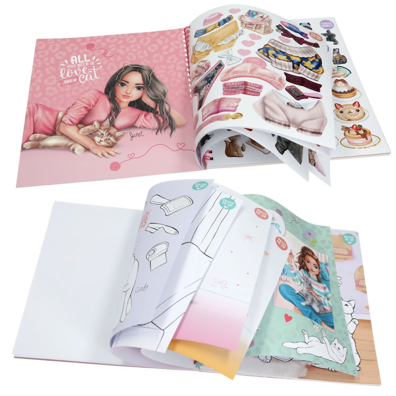 TOPModel Create Your Kitty Colouring Book
