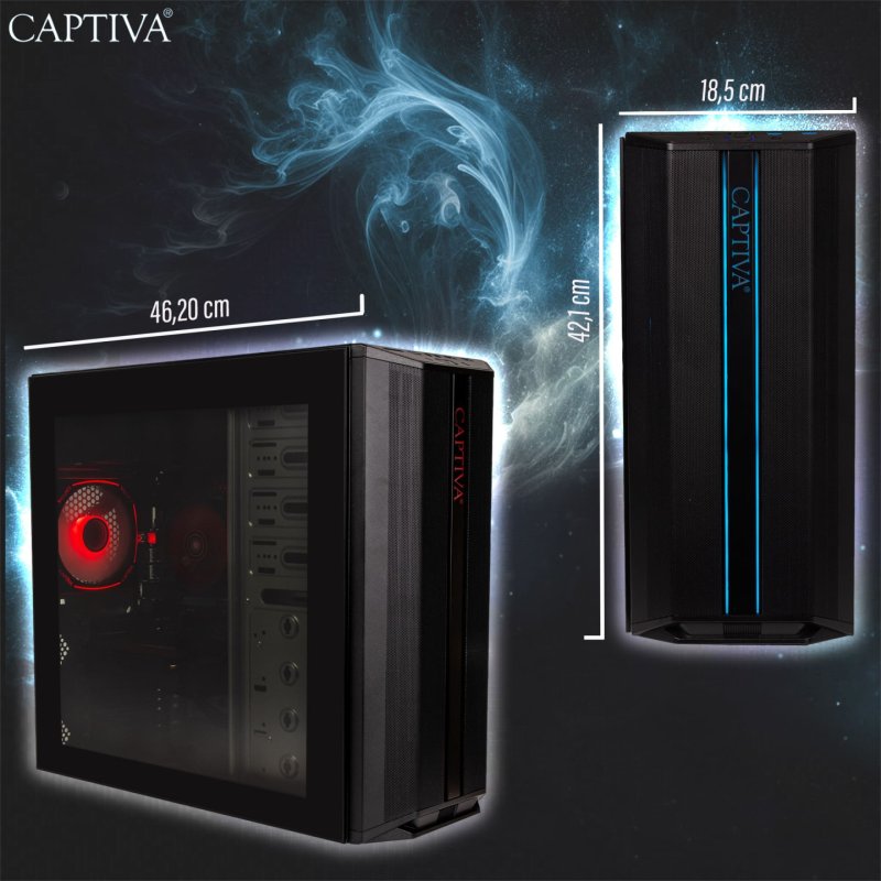 CAPTIVA PC Advanced Gaming R92-300 (Ryzen 7 5700X/RTX5060 8GB GDDR7/SSD 2TB/32GB/WLAN/Windows 11 Home 64-bit) AMD