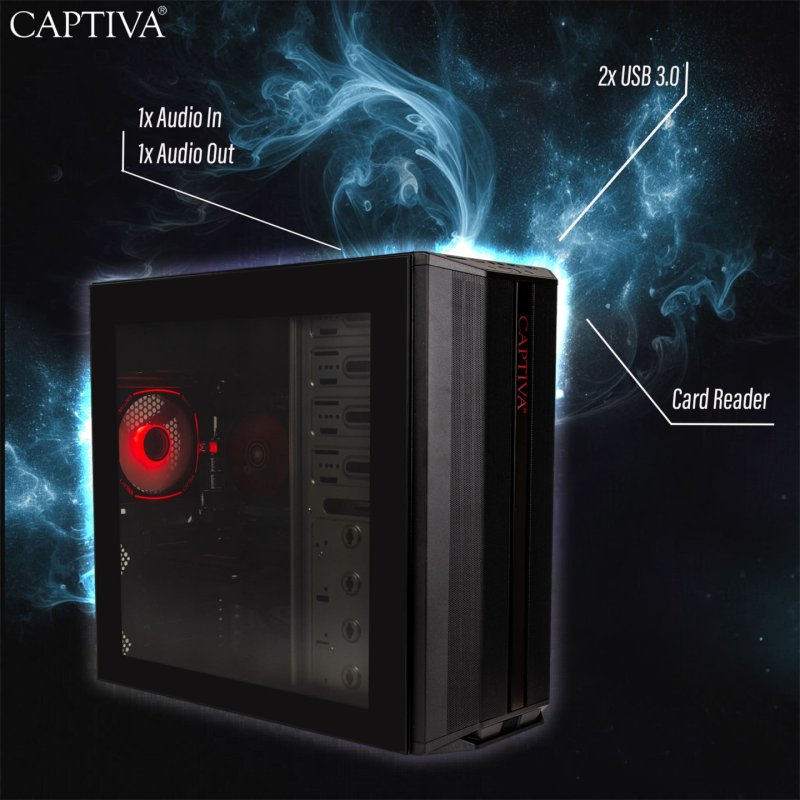 CAPTIVA PC Advanced Gaming R92-300 (Ryzen 7 5700X/RTX5060 8GB GDDR7/SSD 2TB/32GB/WLAN/Windows 11 Home 64-bit) AMD