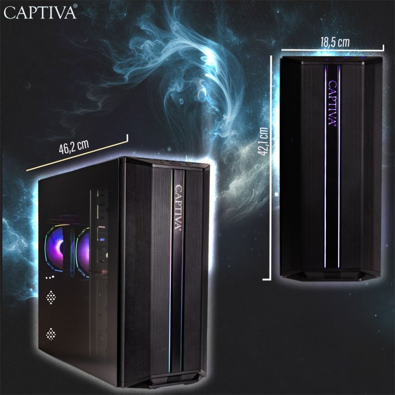 CAPTIVA PC Advanced Gaming R92-328 (Ryzen 5 7500F/RTX5060 8GB GDDR7/SSD 1TB/32GB/WLAN/Windows 11 Home 64-bit) AMD