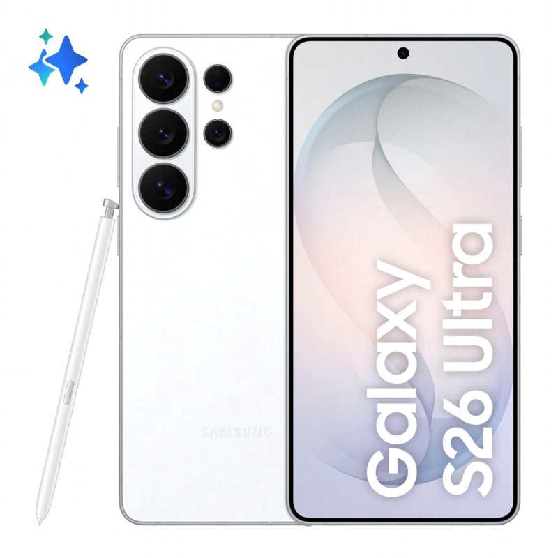 Samsung Galaxy S26 Ultra 1TB White EU 17,49cm (6,9") OLED Display, Android 16, 200MP Quad-Kamera