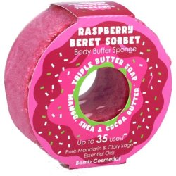 Bomb Cosmetics Body Buffer Soap Infused Sponge 2 In 1 Cleanse Exfoliate
