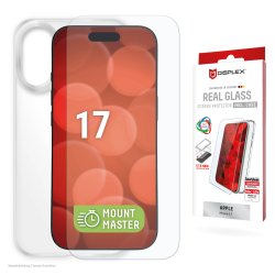 Displex Screen Protector Case for Apple iPhone 17, scratch resistant