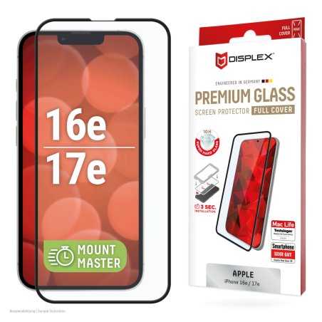 Displex Premium Screen Protector (Full Cover, 10H) for Apple iPhone 16e/17e, Full Cover