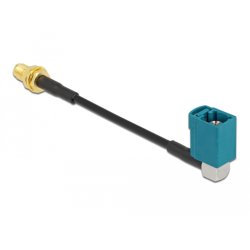 DELOCK Antennenkabel FAKRA Z Buchse 90 zu SMA Buchse zum Einbau RG-174 10cm