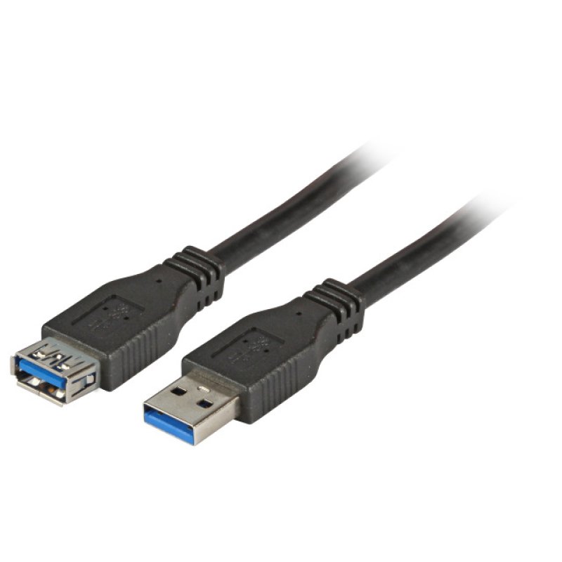 EFB USB3.0 Verlängerungskabel A-A,St-Bu,3m,schwarz,Premium