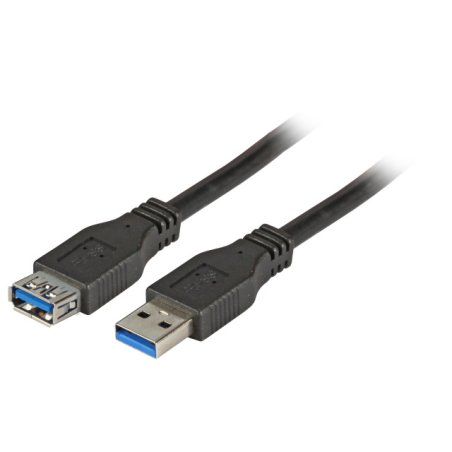 EFB USB3.0 Verlängerungskabel A-A,St-Bu,3m,schwarz,Premium