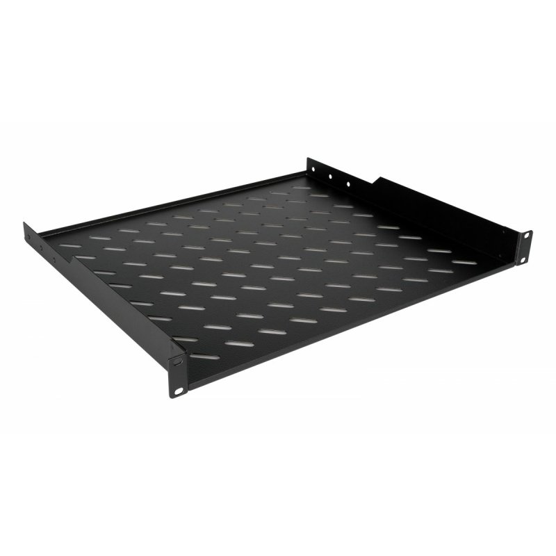 19" Fachboden fest für Serverschränke 60cm 1U schwarz