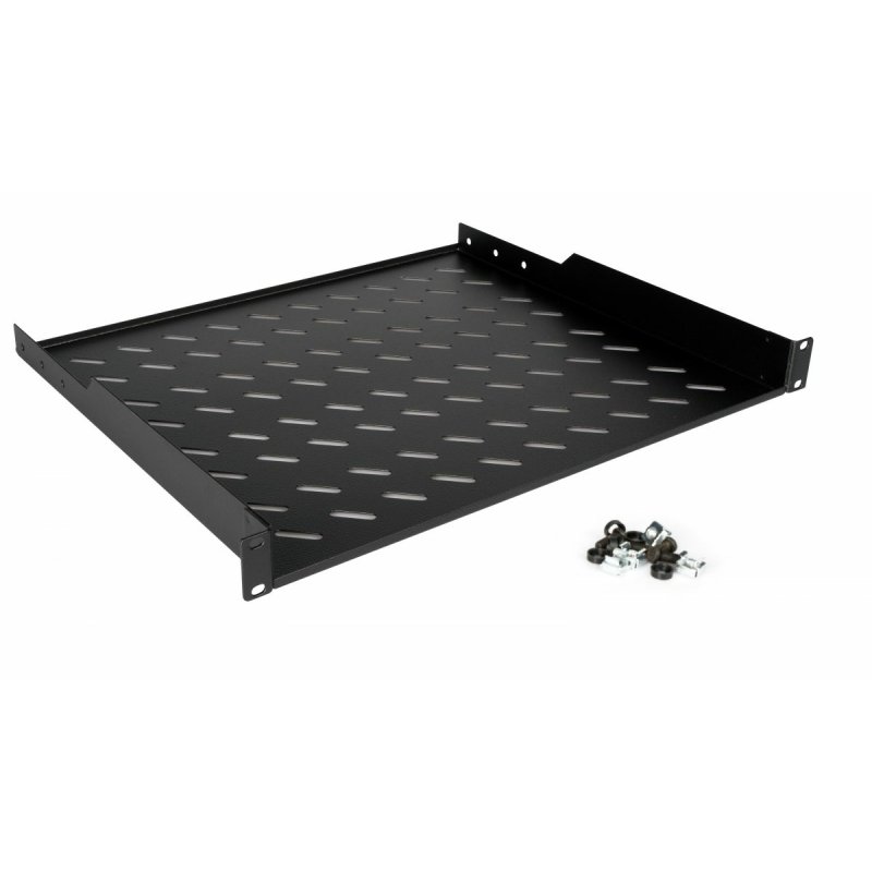 Equip Fixed Shelf 19', 1U, 600MM, Black