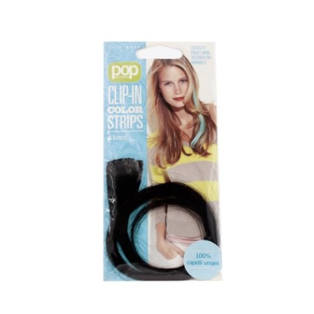 Hairdo Color Strip Black 3x41cm Colored Lock