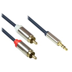 Good Connections Audiokabel 3-pol. 3.5mm-St.-2xRCA St 0,5m