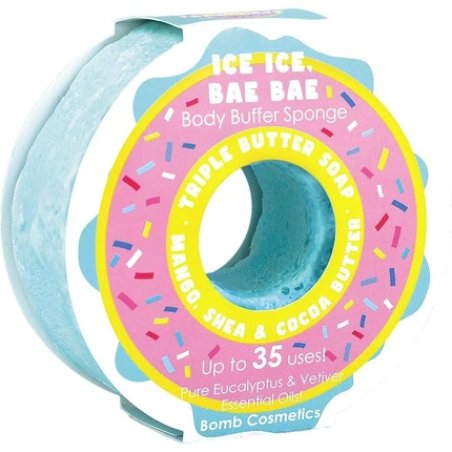 Bomb Cosmetics Body Buffer Soap Infused Sponge 2 In 1 Cleanse Exfoliate