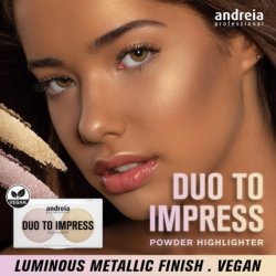 Duo Face Powder Highlight Contour Palette - High Pigment Highlighter