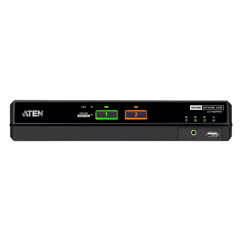 ATEN Commutateur KVM sécurisé universel 2 ports USB 5K DisplayPort/HDMI avec CAC (conforme PSD PP v4.0)