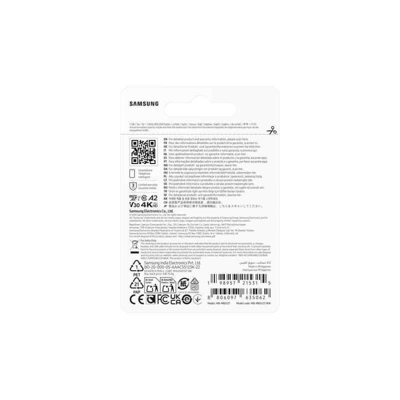 Samsung MB-MB512T/WW mémoire flash MicroSDXC UHS-I