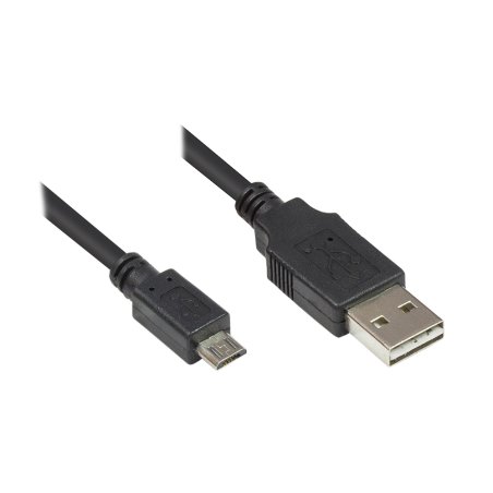 Alcasa 2510-EUM005 USB cable USB 2.0 0.5 m USB A Micro-USB B 0.48 Gbit/s Black