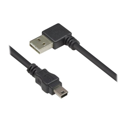 Alcasa 3310-EU005W câble USB USB 2.0 0,5 m USB A Mini-USB B 0,48 Gbit/s Noir
