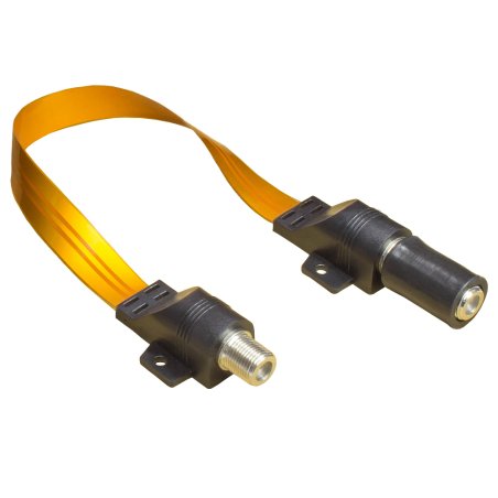 Alcasa S-1014Q coaxial cable 0.54 m SAT Type-F Black, Gold, Transparent