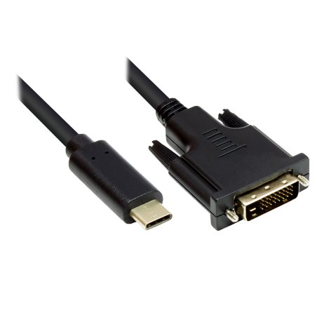 Good Connections Adapterkabel USB-C an DVI 24 1 schw. 2m