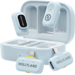 Hollyland - LARK A1 Microphones, with USB-C Lightning - Sky Blue
