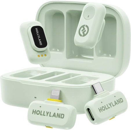 Hollyland - LARK A1 Microphones, with USB-C Lightning - Mint Green