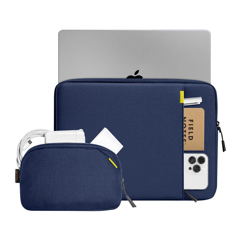 TOMTOC Defender-A13 Laptop Sleeve 14" Case Set (Navy Blue)