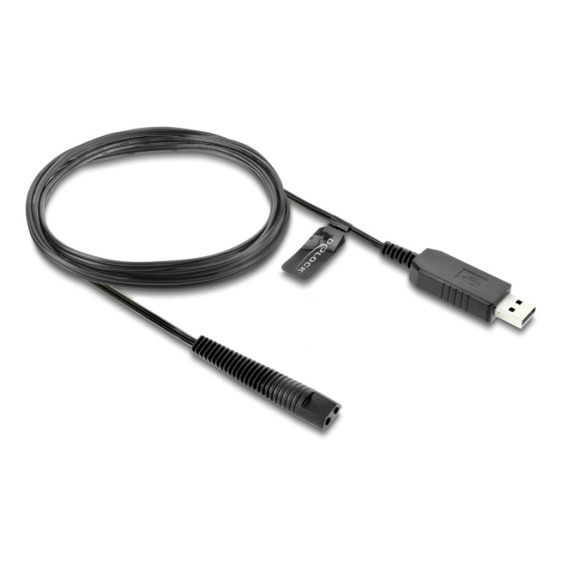 Delock USB Ladekabel 12 V für Elektrorasierer kompatibel mit Braun Series 1, 3, 5, 7, 9 - Rasierer Ladegerät