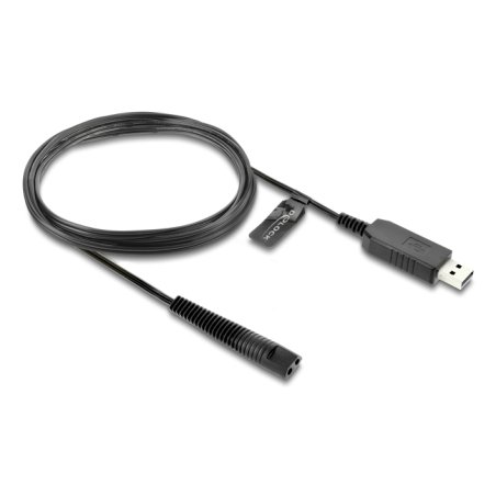 Delock USB Ladekabel 12 V für Elektrorasierer kompatibel mit Braun Series 1, 3, 5, 7, 9 - Rasierer Ladegerät