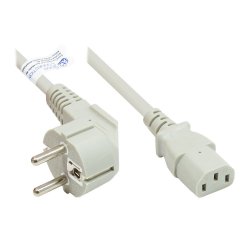 Good Connections Schutzkontakt-Stecker gew.- C13 grau 3m