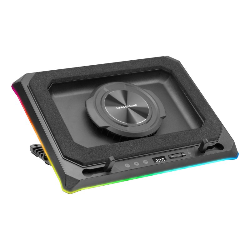 Support ventilé Mars Gaming MNBC-Ultra RGB 18"max (Noir)