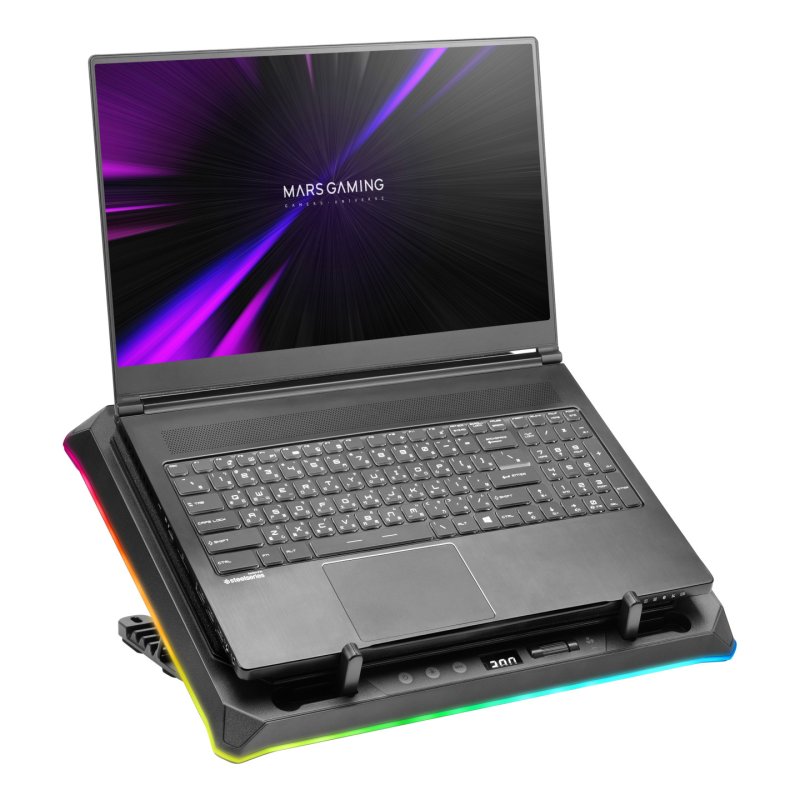 Support ventilé Mars Gaming MNBC-Ultra RGB 18"max (Noir)