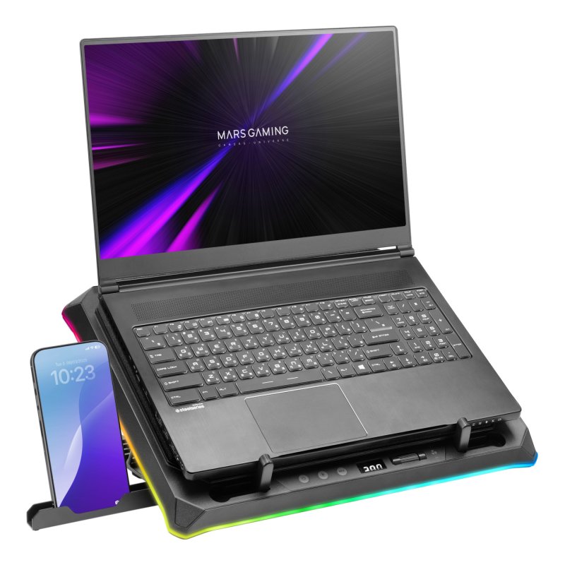 Mars Gaming MNBC-ULTRA laptop cooling pad 45.7 cm (18") 2400 RPM Black