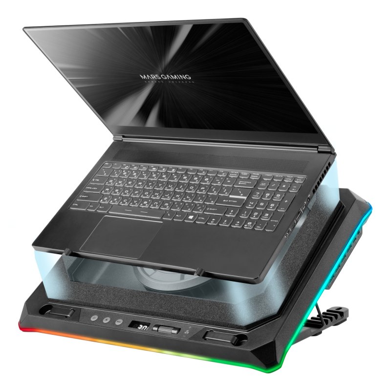 Mars Gaming MNBC-ULTRA système de refroidissement pour ordinateurs portables 45,7 cm (18") 2400 tr/min Noir
