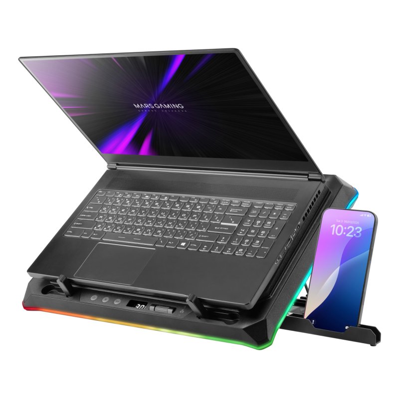 Mars Gaming MNBC-ULTRA système de refroidissement pour ordinateurs portables 45,7 cm (18") 2400 tr/min Noir