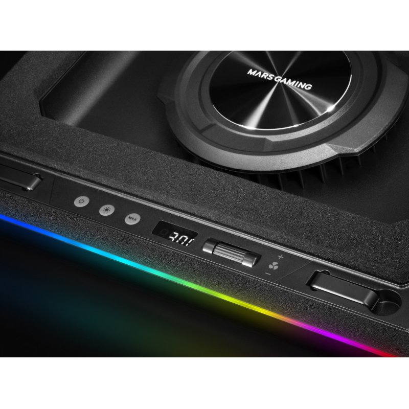 Support ventilé Mars Gaming MNBC-Ultra RGB 18"max (Noir)