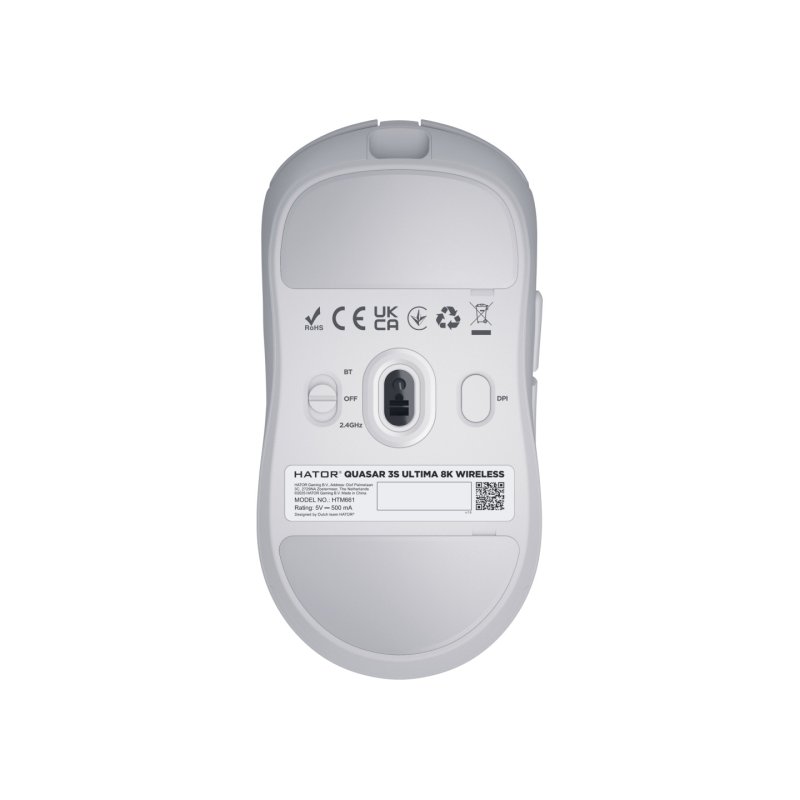 HATOR Quasar 3S Ultima 8K Wireless souris Gaming Droitier RF Wireless Bluetooth USB Type-C Optique 30000 DPI