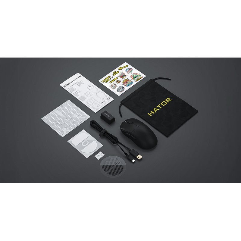 Souris sans fil Gamer Hator Quasar 3S Ultima 8K (Blanc)