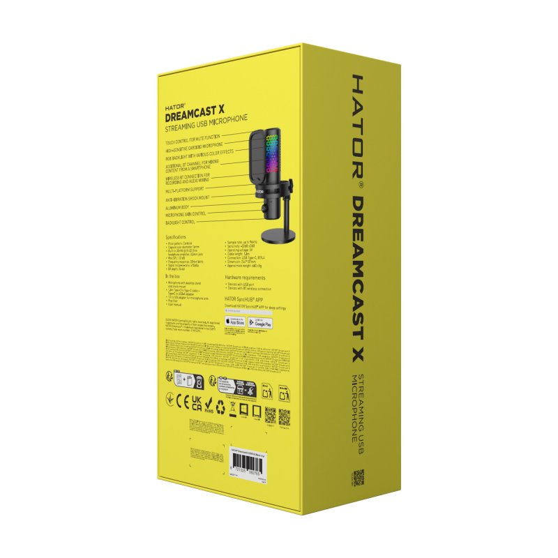 HATOR Dreamcast X Noir Microphone pour podcast