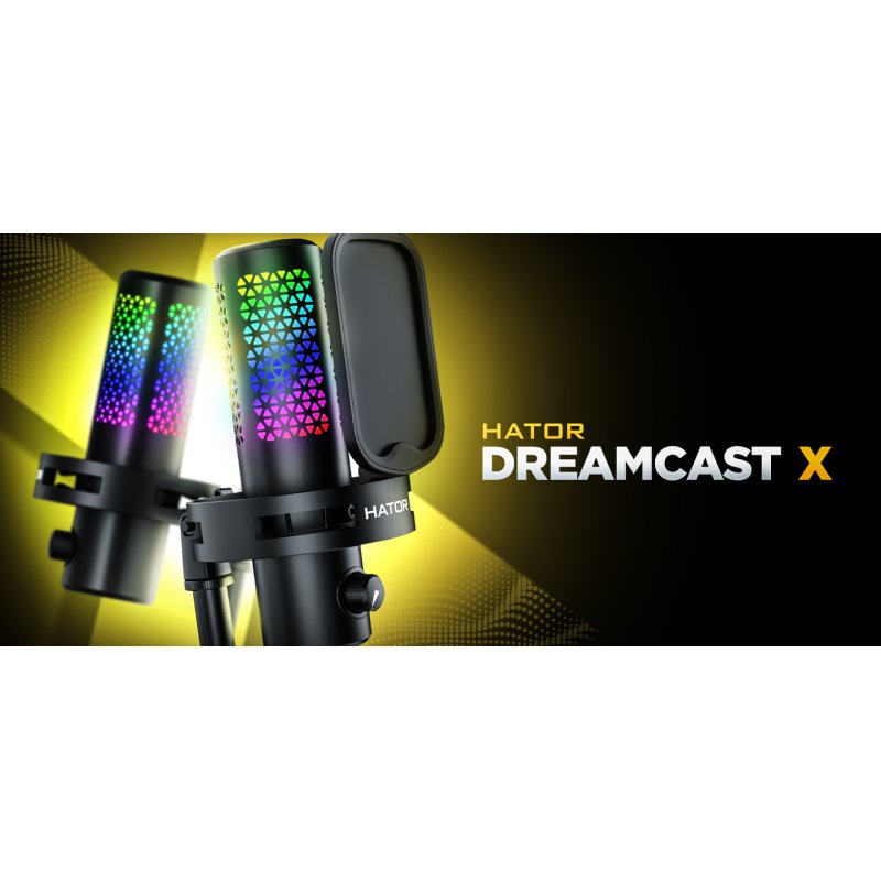 HATOR Dreamcast X Noir Microphone pour podcast