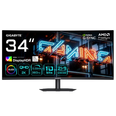 MO34WQC36 QD-OLED (86.8 cm (34 Zoll), schwarz, WQHD, Curved, HDMI, DP, USB-C, USB-Hub, 360Hz Panel)