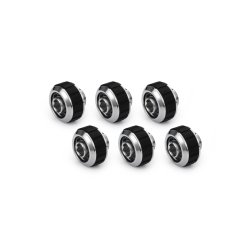 Alphacool Apex Grip SoftTube fitting 16/10mm G1/4 chrome Set 6 pcs