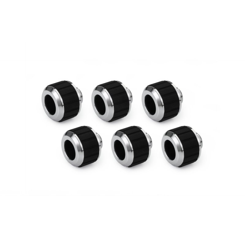 Alphacool Apex Grip HardTube fitting 13mm G1/4 chrome Set 6 pcs