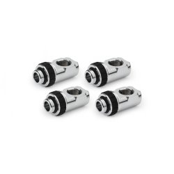 Alphacool Apex Grip adapter 90° OT/IT G1/4 rotatable chrome Set 4 pcs
