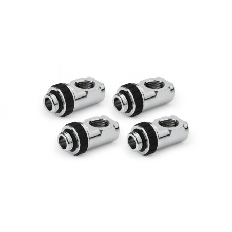 Alphacool Apex Grip adapter 90° OT/IT G1/4 rotatable chrome Set 4 pcs
