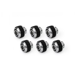 Alphacool Apex Grip SoftTube fitting 13/10mm G1/4 chrome Set 6 pcs