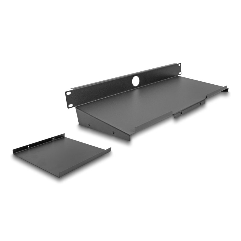 DeLOCK Etagère 19″ pour clavier et souris, 1U, gris foncé