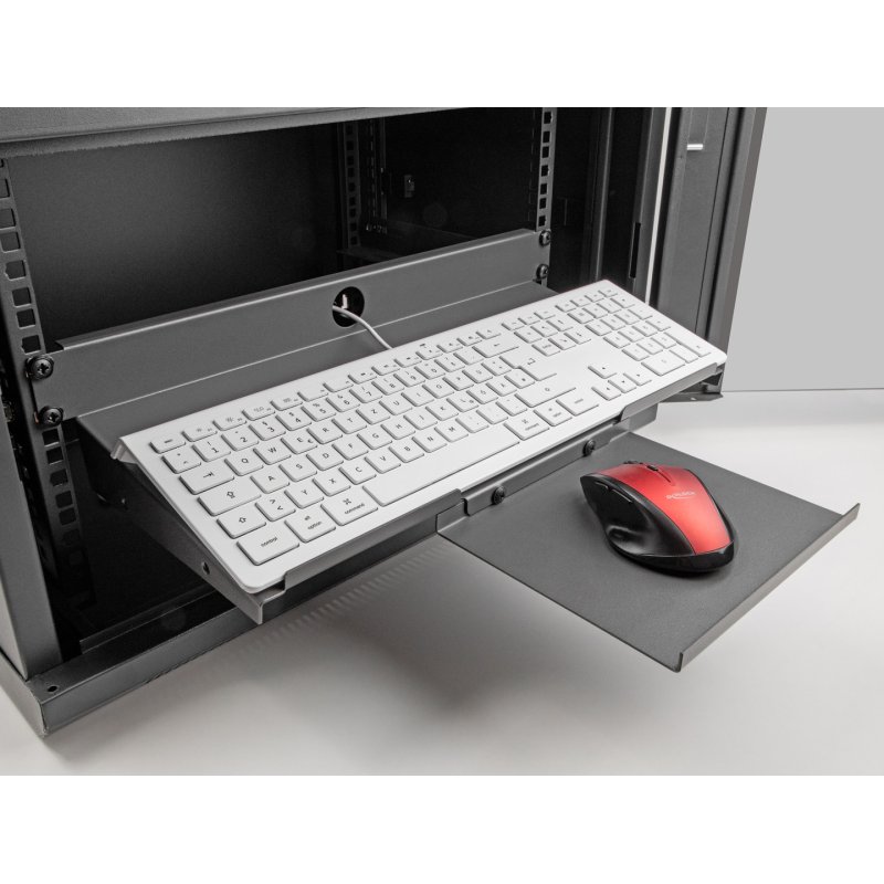 DeLOCK 19″ Shelf for Keyboard and Mouse 1U dark grey
