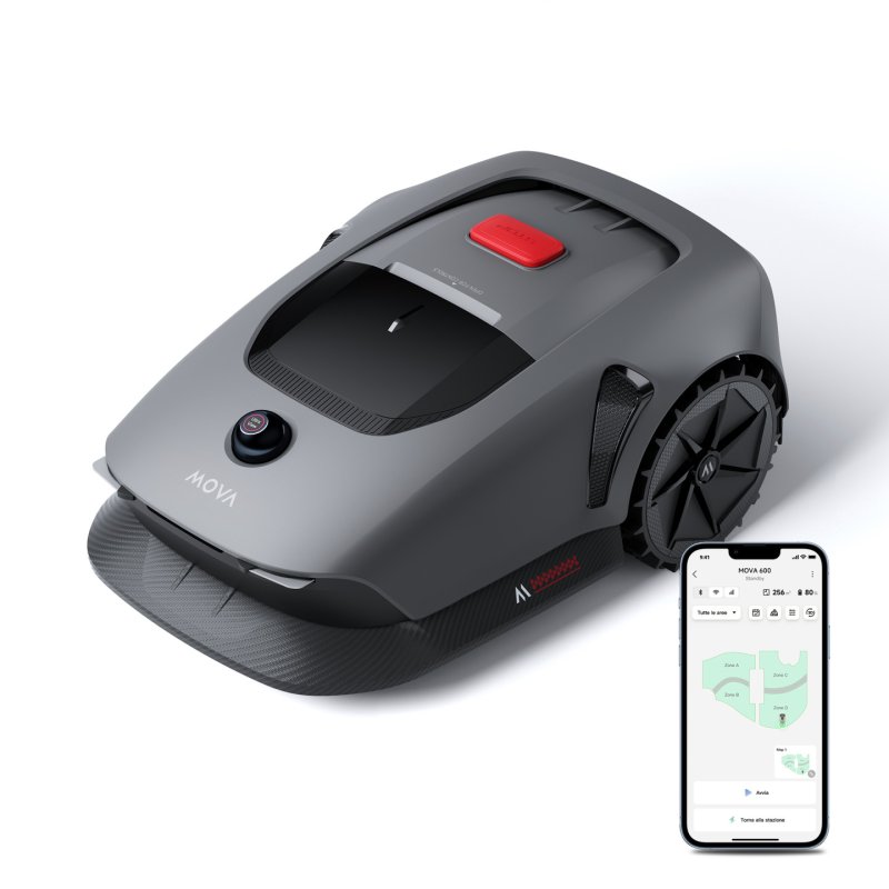 MOVA M600 KIT lawn mower Robotic lawn mower Battery Black, Grey, Red